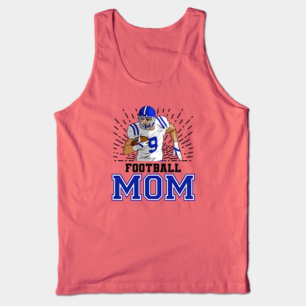 Football Mom // Retro Football Player Tank Top by SLAG_Creative